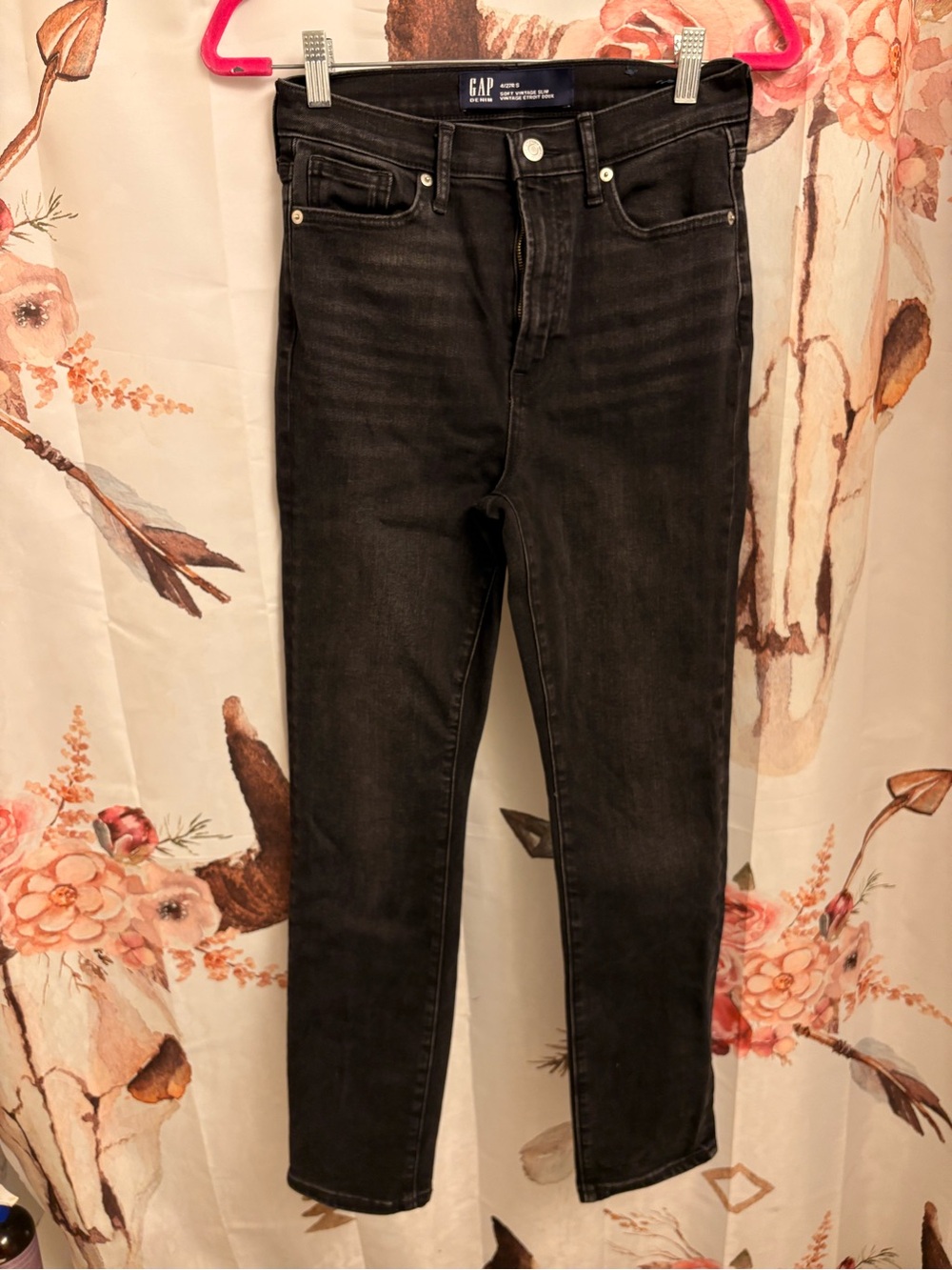 GAP High-Rise vintage slim Jeans in Washed Black